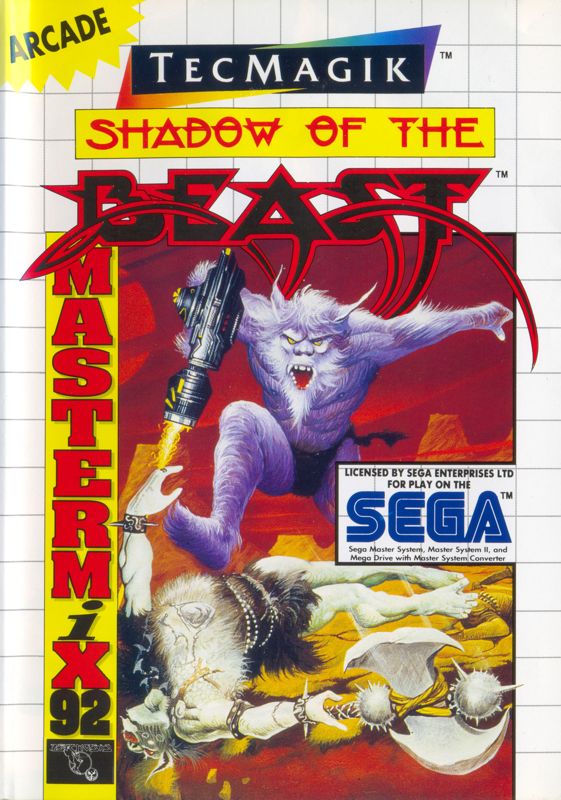 Shadow of the Beast box art for Sega Master System
